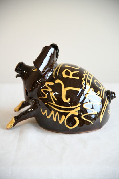 Decorative Pottery Cornish Slipware Pig