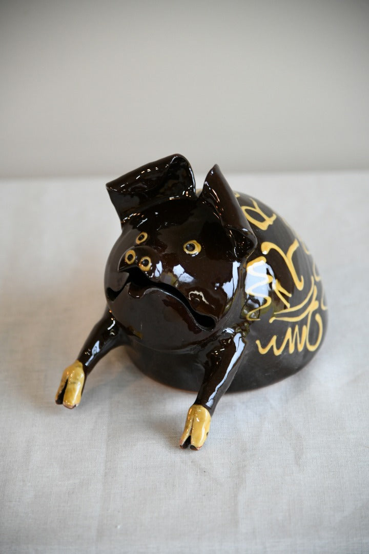 Decorative Pottery Cornish Slipware Pig