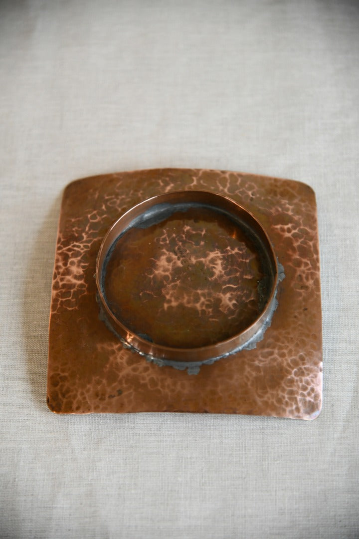 Hammered Copper Candle Holder