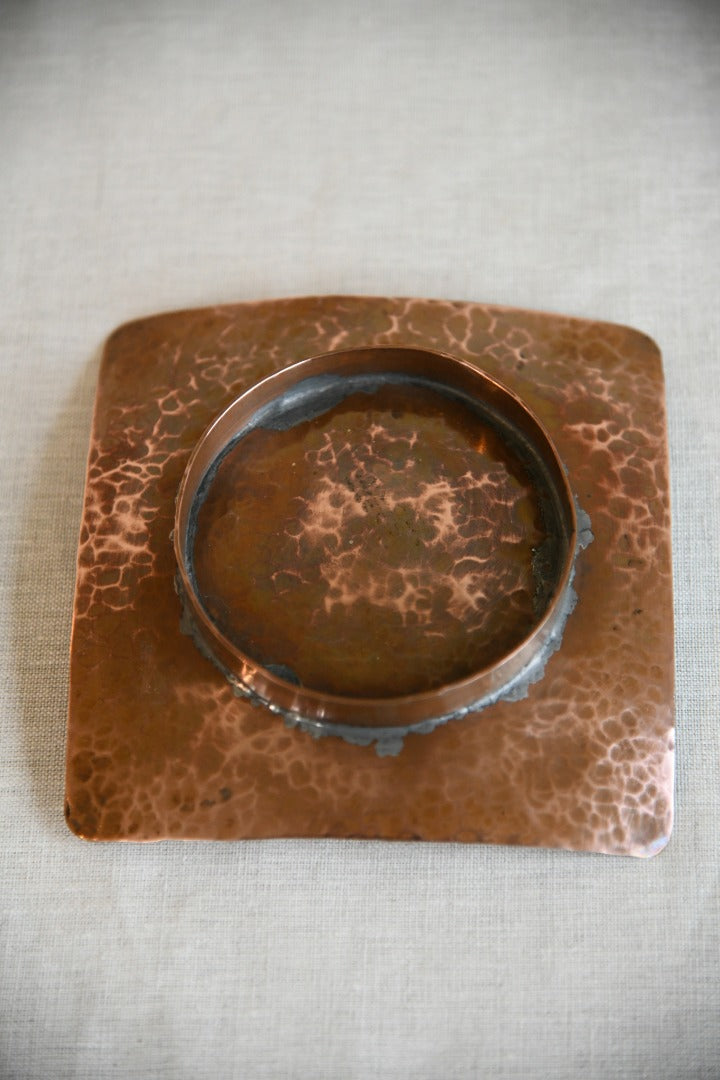 Hammered Copper Candle Holder