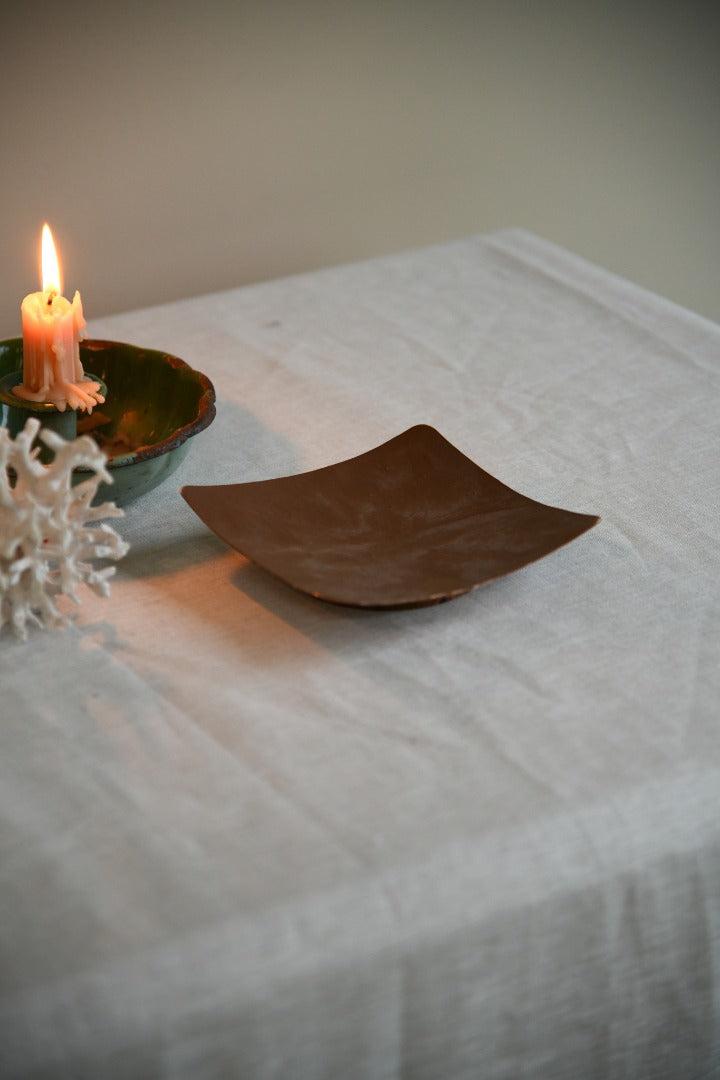 Hammered Copper Candle Holder