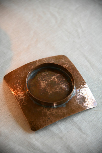 Hammered Copper Candle Holder