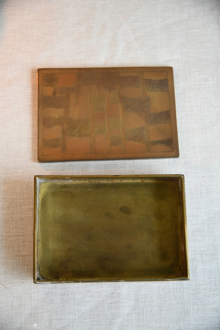 Vintage 1970s Brass Box