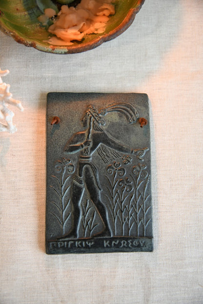 Greek Prince of Knossos Stone Plaque