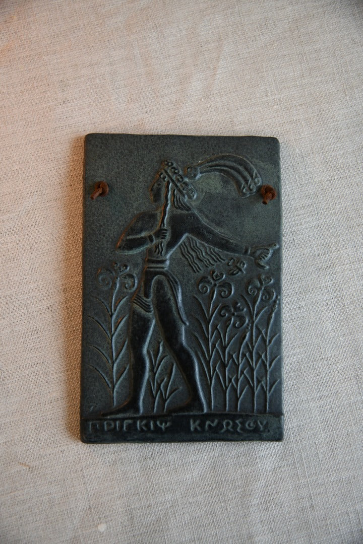 Greek Prince of Knossos Stone Plaque