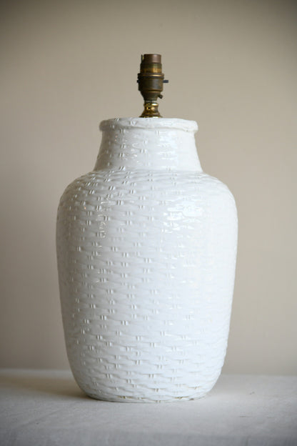 Large White Ceramic Table Lamp