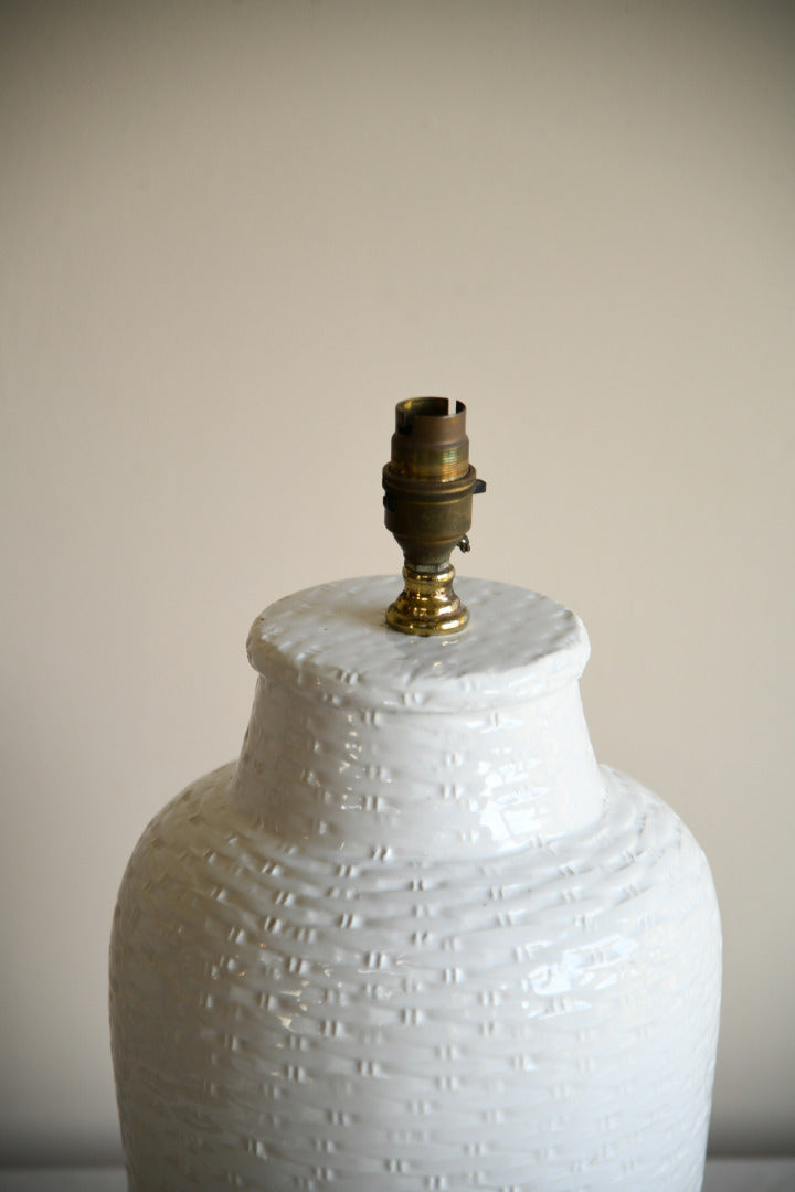 Large White Ceramic Table Lamp