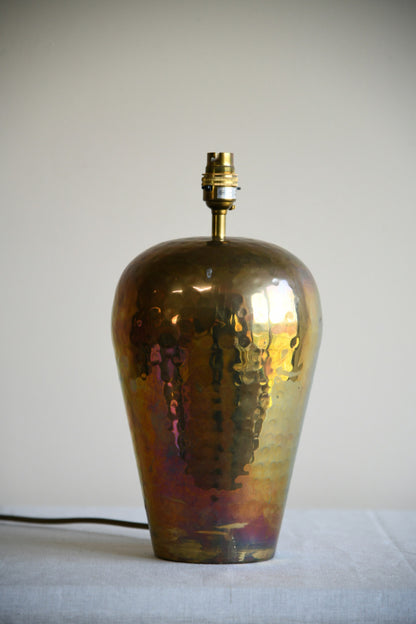 Habitat Style Hammered Brass Lamp