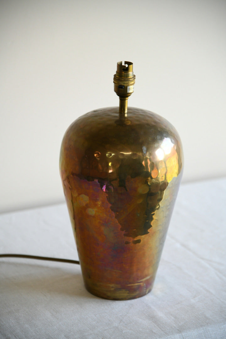 Habitat Style Hammered Brass Lamp