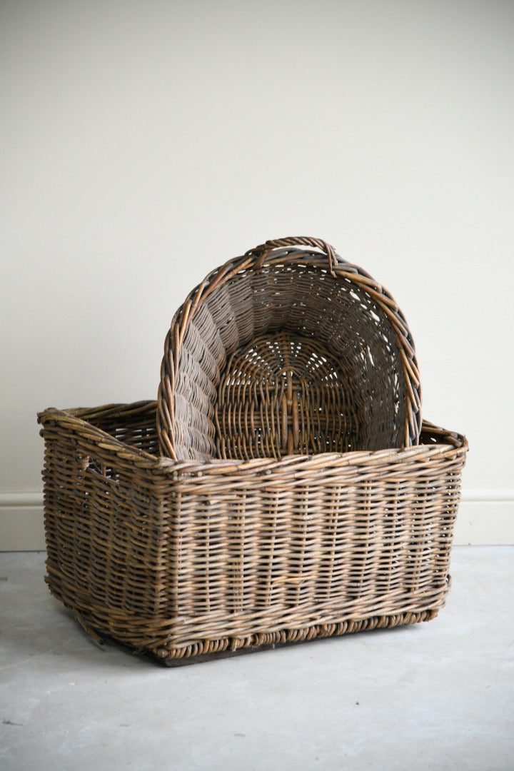 Pair Vintage Baskets