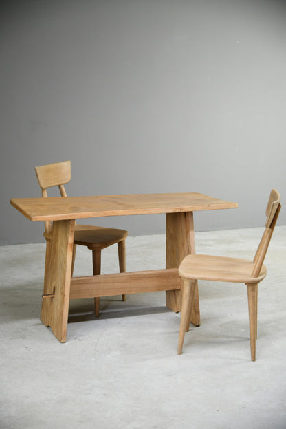 Oak & Elm Kitchen Table & 2 Chairs