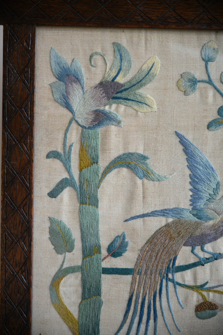 Antique Oak Fire Screen