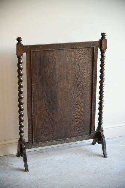 Antique Oak Fire Screen