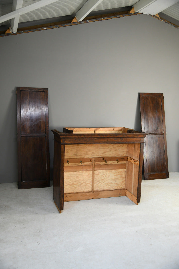 Early 20th Century Oak Hall Robe Wardrobe