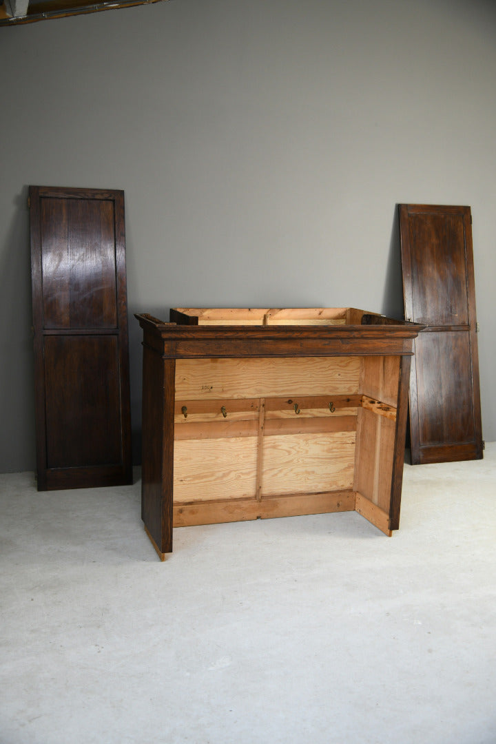 Early 20th Century Oak Hall Robe Wardrobe