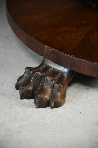 Antique Victorian Mahogany Tilt Top Table