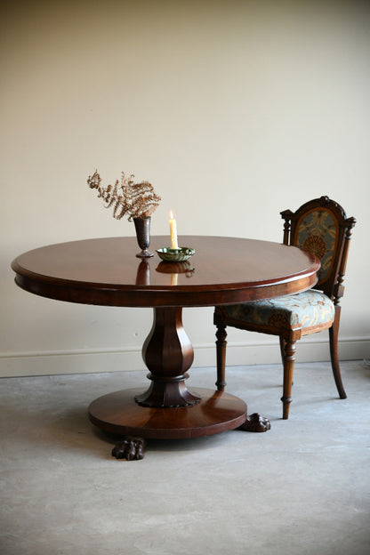 Antique Victorian Mahogany Tilt Top Table