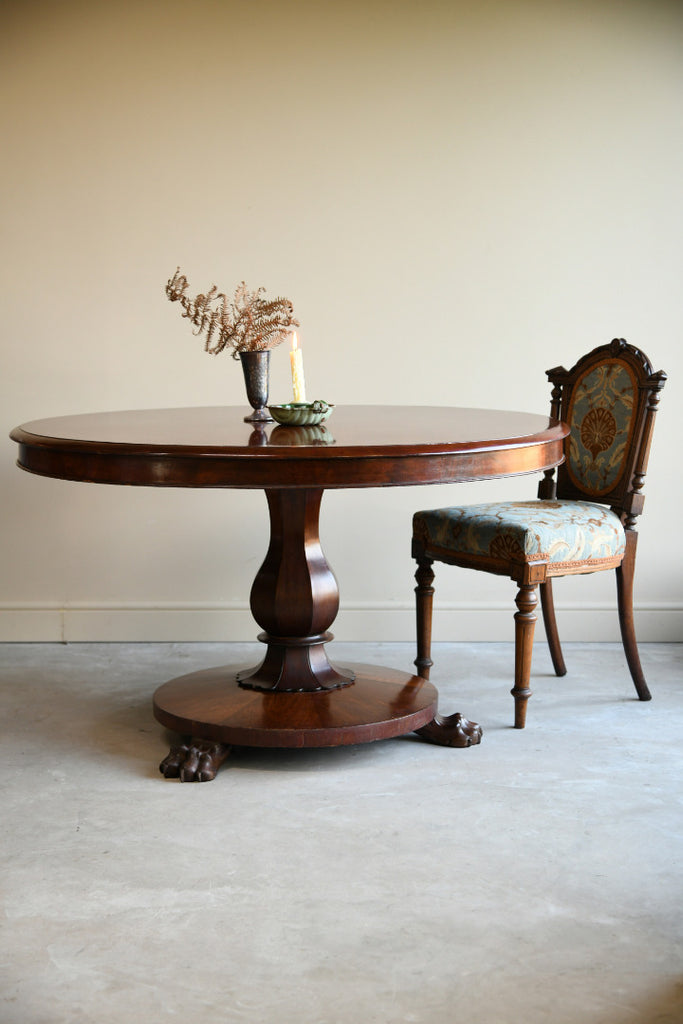 Antique Victorian Mahogany Tilt Top Table