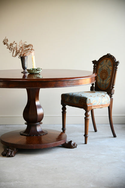 Antique Victorian Mahogany Tilt Top Table