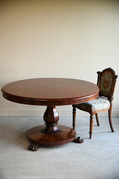 Antique Victorian Mahogany Tilt Top Table