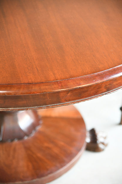 Antique Victorian Mahogany Tilt Top Table