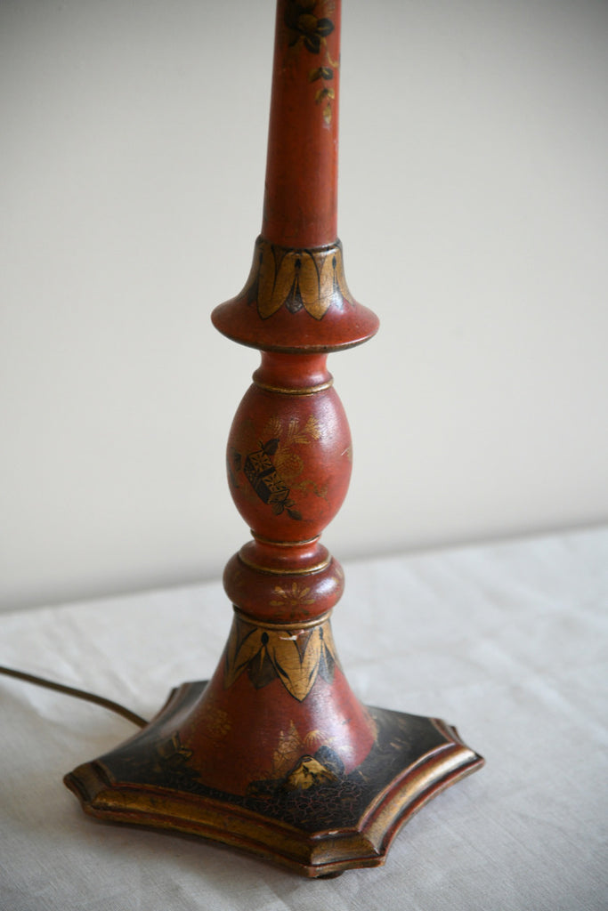 Red Oriental Style Table Lamp
