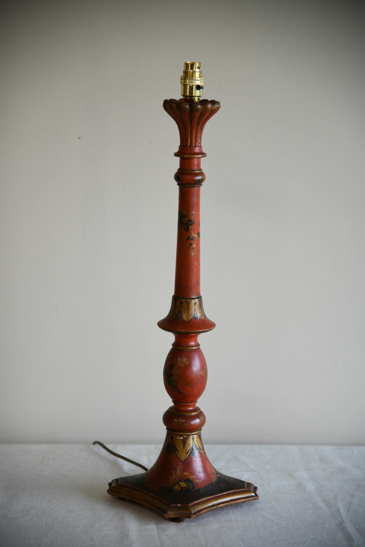 Red Oriental Style Table Lamp