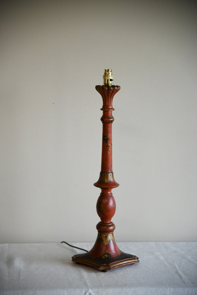 Red Oriental Style Table Lamp