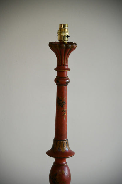 Red Oriental Style Table Lamp