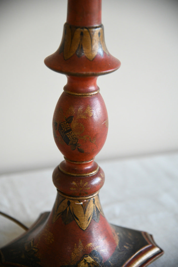 Red Oriental Style Table Lamp