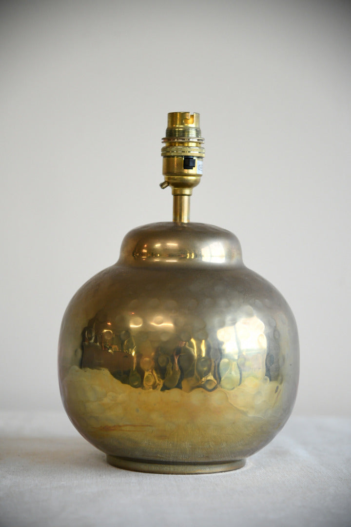 Hammered Brass Lamp