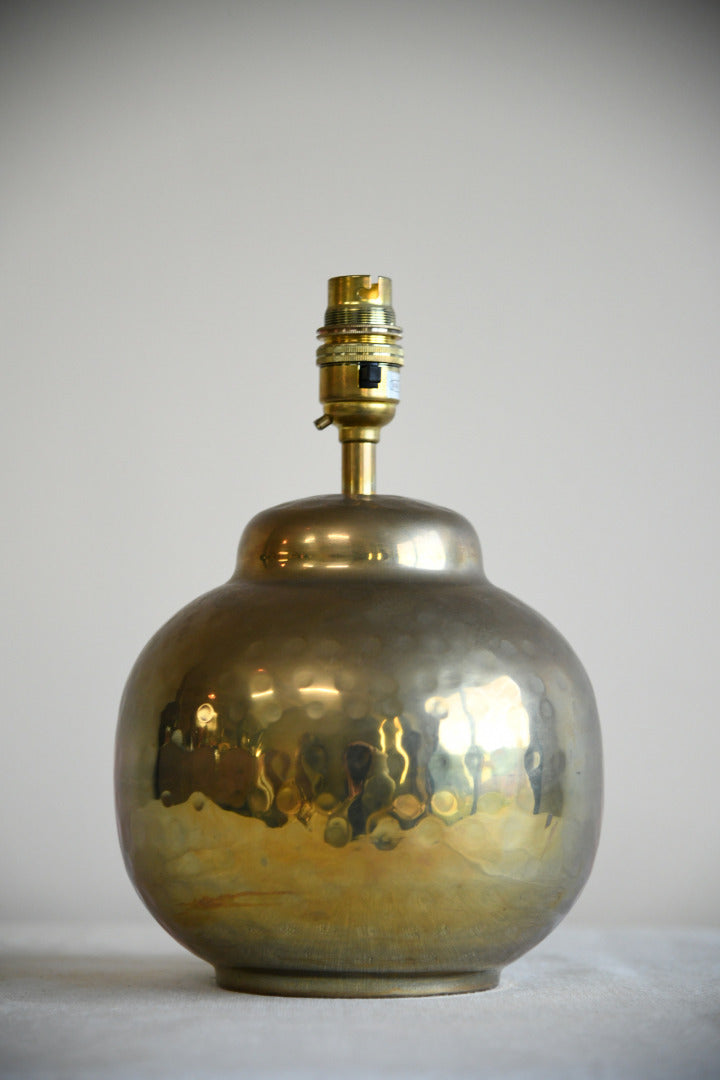 Hammered Brass Lamp