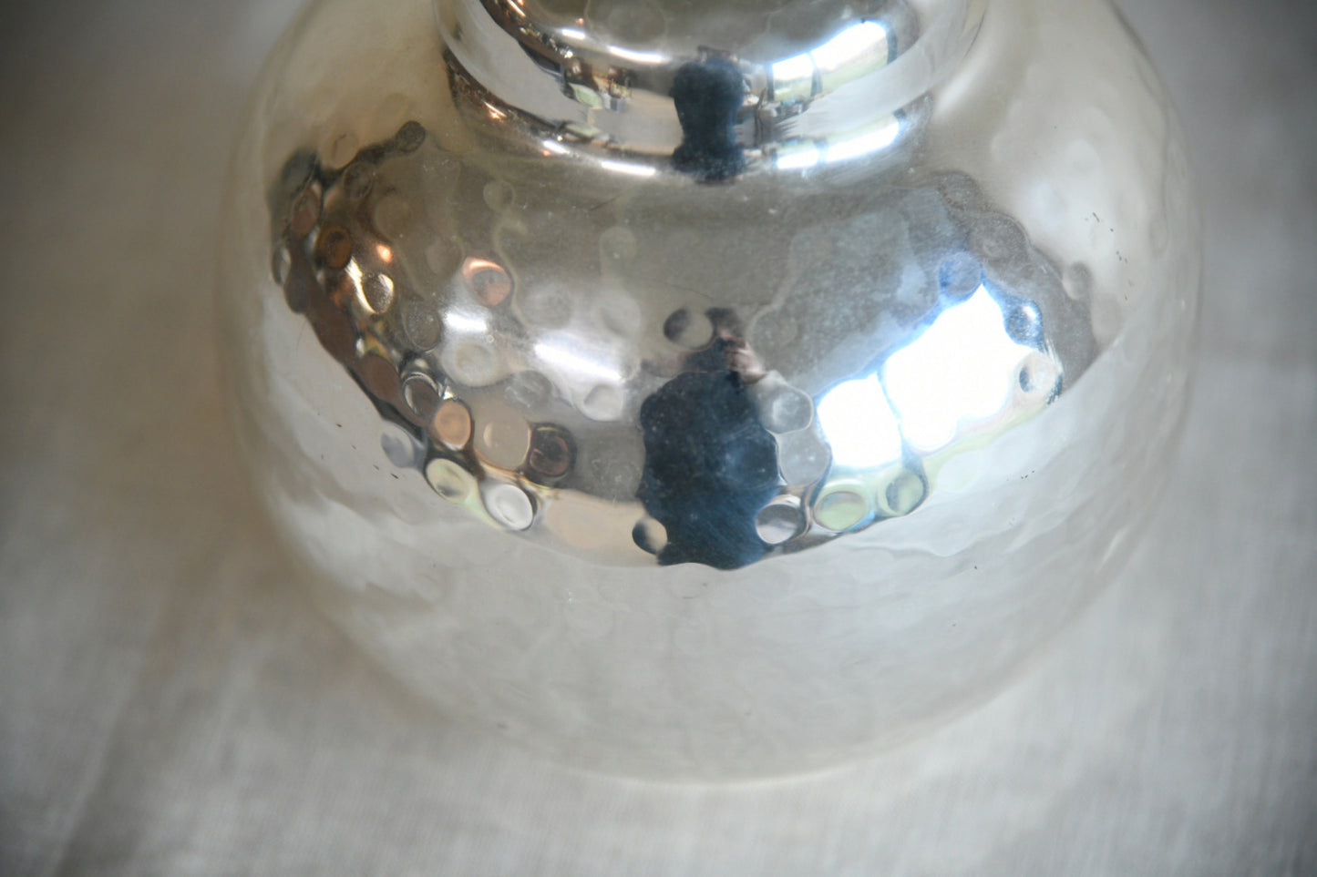 Chrome Hammered Lamp