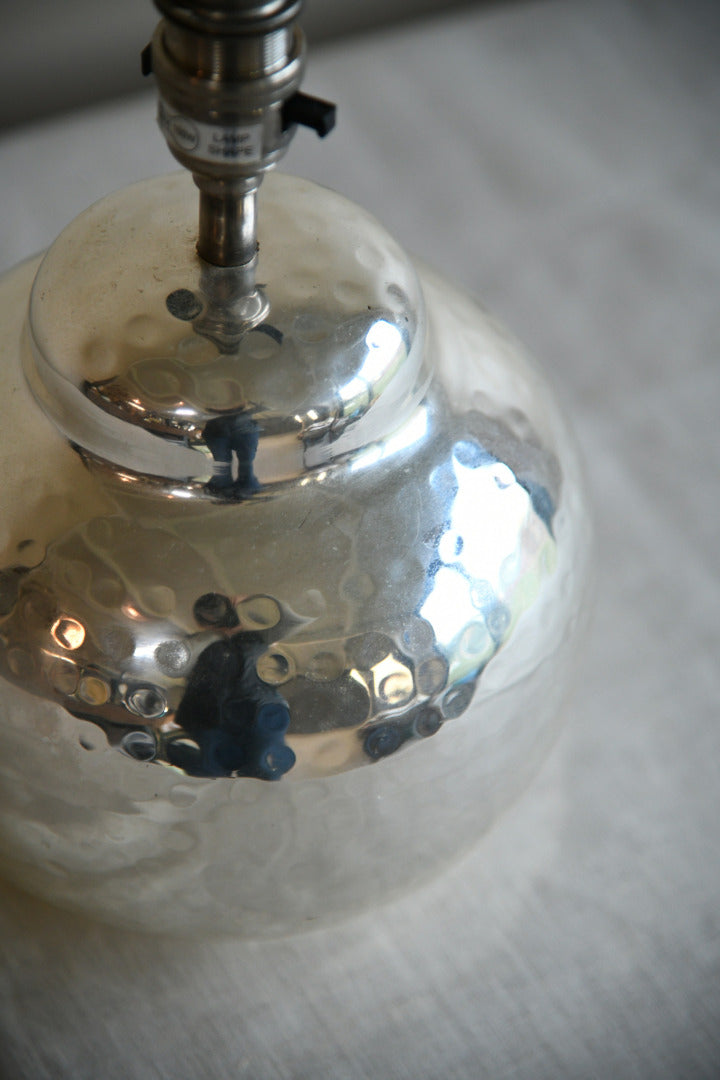 Chrome Hammered Lamp