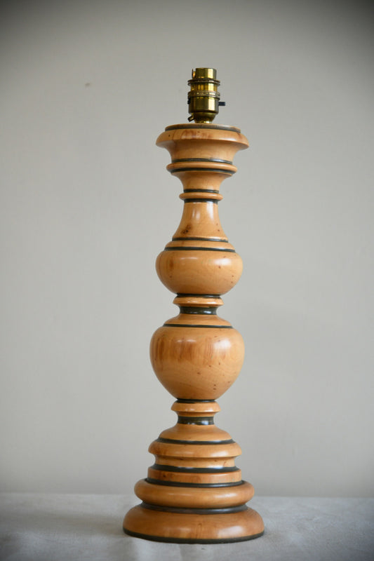 Turned Wooden Lamp