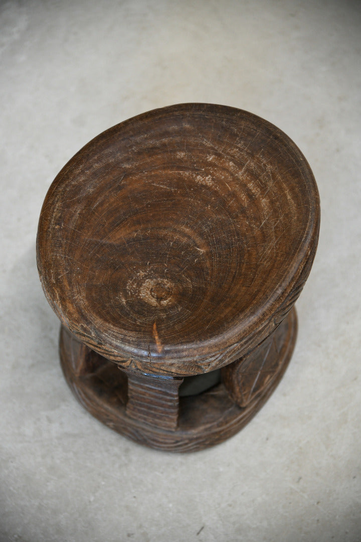 Carved African Stool