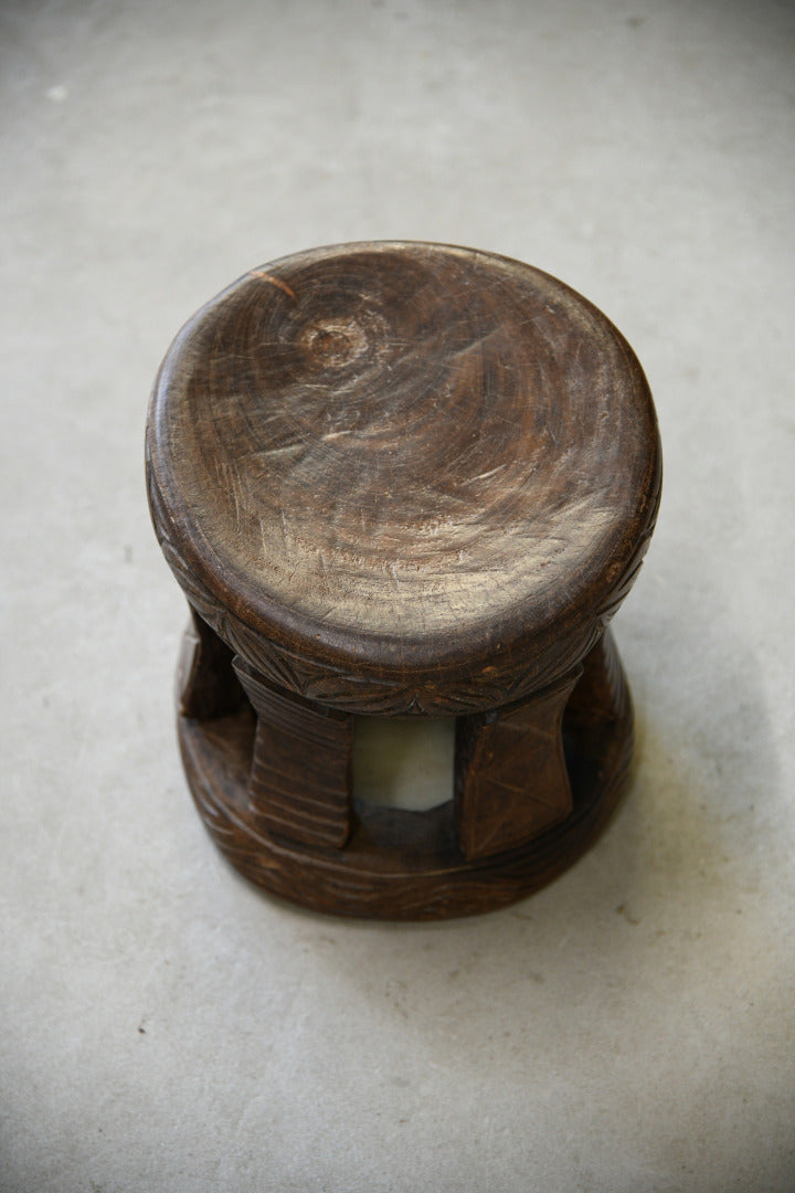 Carved African Stool