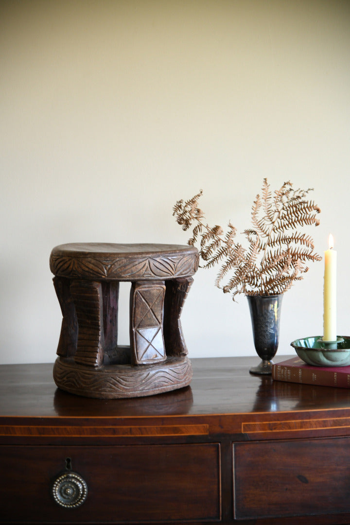 Carved African Stool