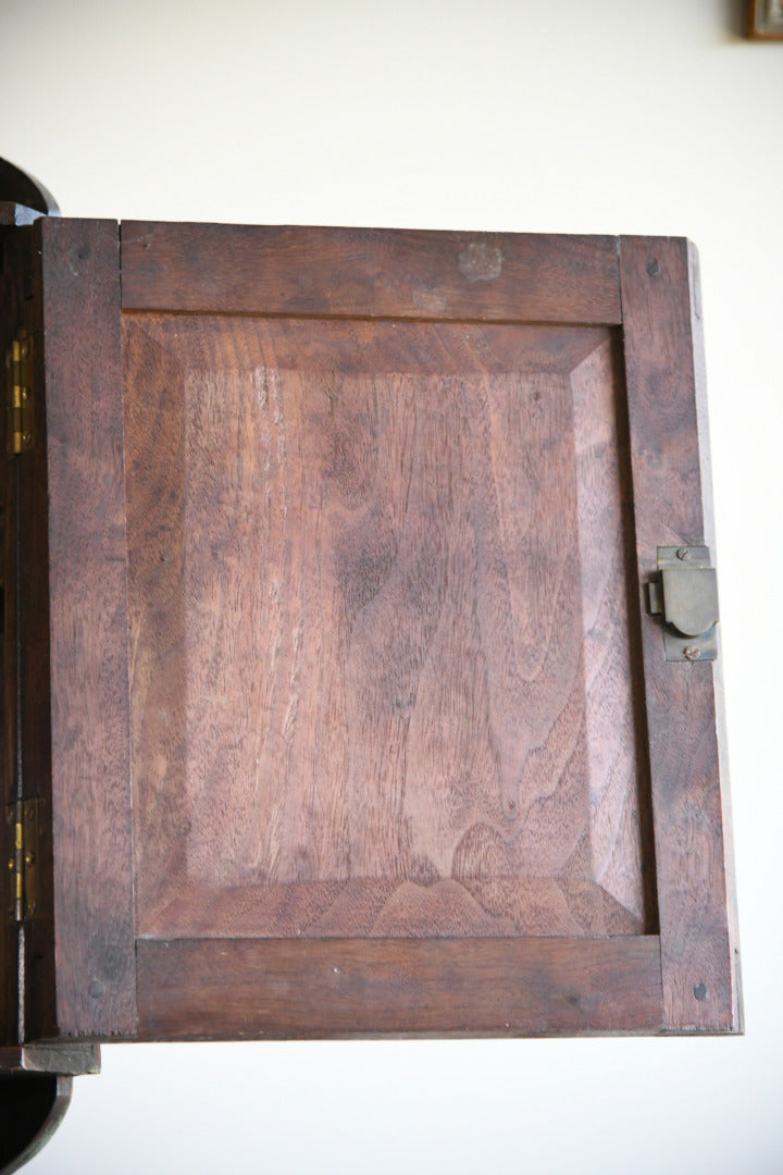 Carved Walnut Corner Cupboard