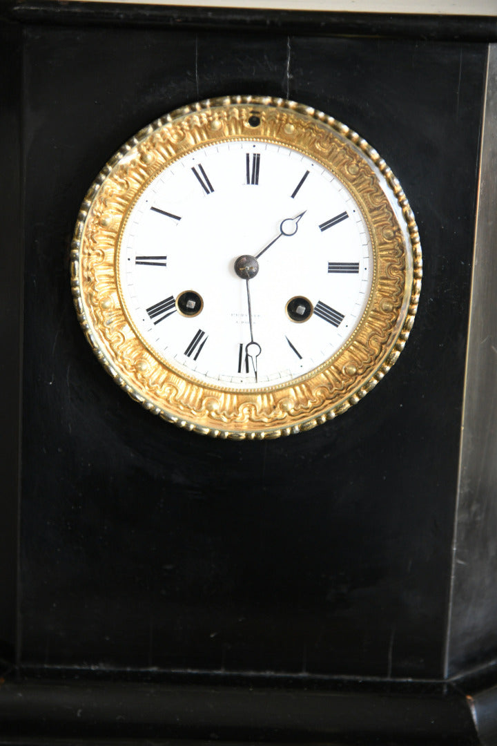 Ebonised French Mantel Clock