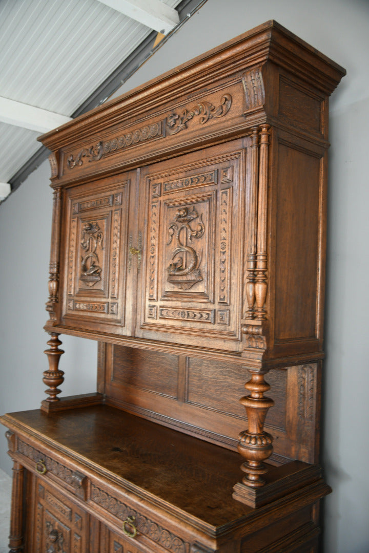 Large Antique French Oak Cupboard