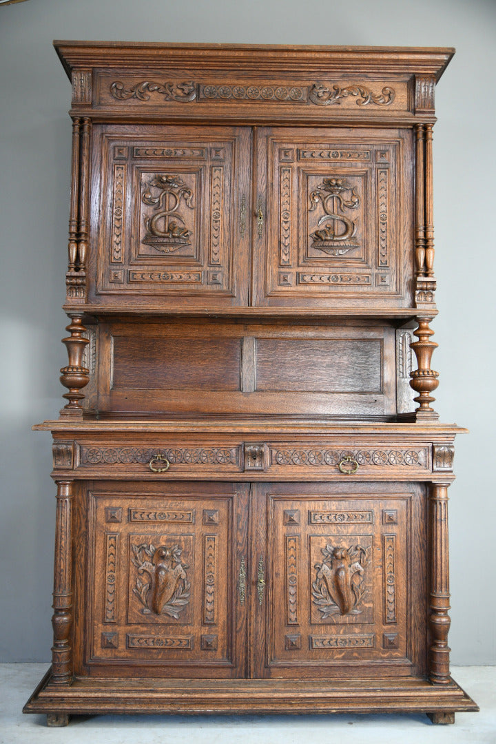 Large Antique French Oak Cupboard