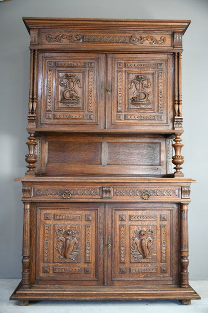 Large Antique French Oak Cupboard