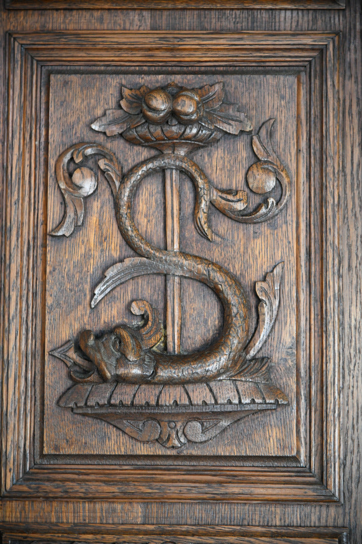 Large Antique French Oak Cupboard