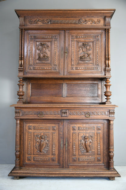 Large Antique French Oak Cupboard