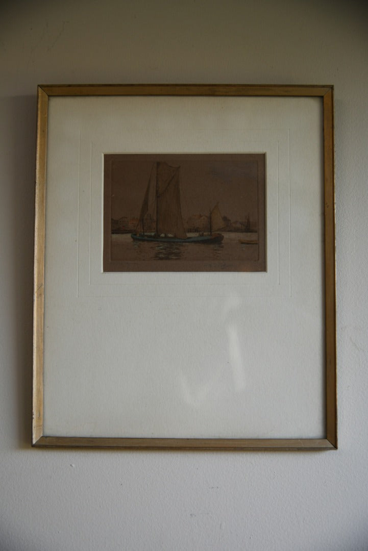 Nautical Etching - E L Patterson