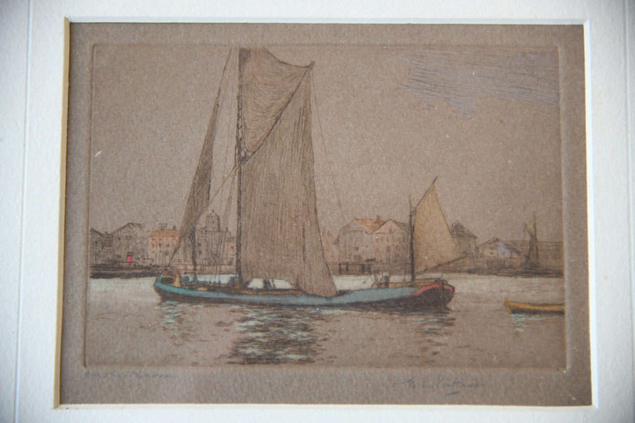 Nautical Etching - E L Patterson