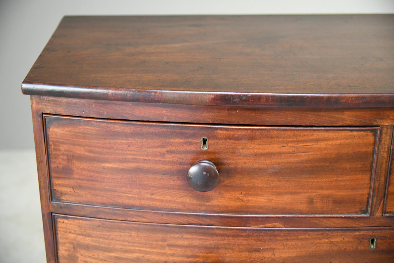 Antique Bow Front Chest of Drawers