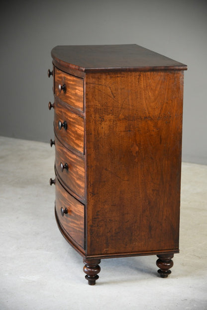 Antique Bow Front Chest of Drawers