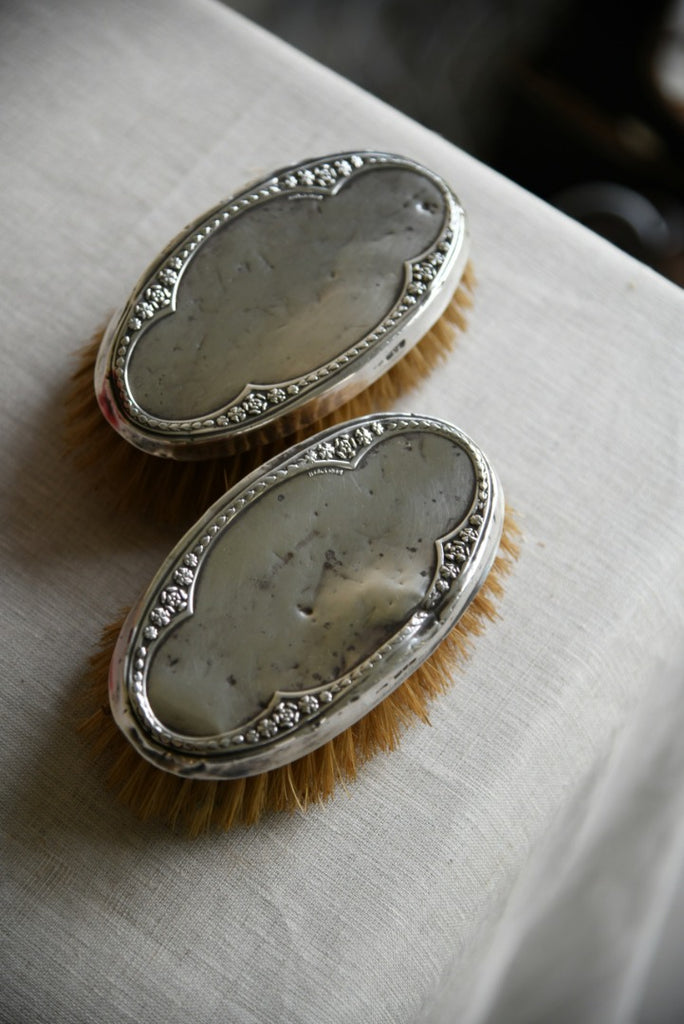 Pair Silver Brushes